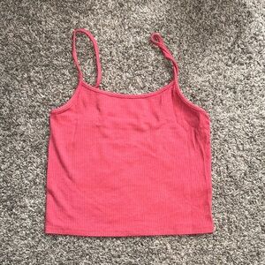 American Eagle sz S Women's Pink Ribbed Crop Top